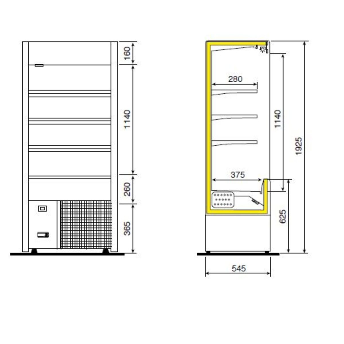 Espositore murale - Con ripiano solo orizzontale, non inclinabile - Lunghezza 800 mm - immagine 7