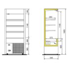 Espositore murale - Con ripiano solo orizzontale, non inclinabile - Lunghezza 1100 mm - immagine 7