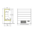 Espositore murale - Con ripiano inclinabile e porte scorrevoli - Lunghezza 800 mm - immagine 7