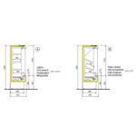 Espositore murale - Versione spalla con blocchi - Lunghezza 1100 mm - immagine 4