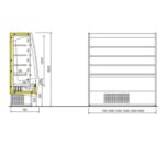 Espositore murale - Versione con spalle illuminate a LED - Con ripiano inclinabile - Lunghezza 800 mm - immagine 10