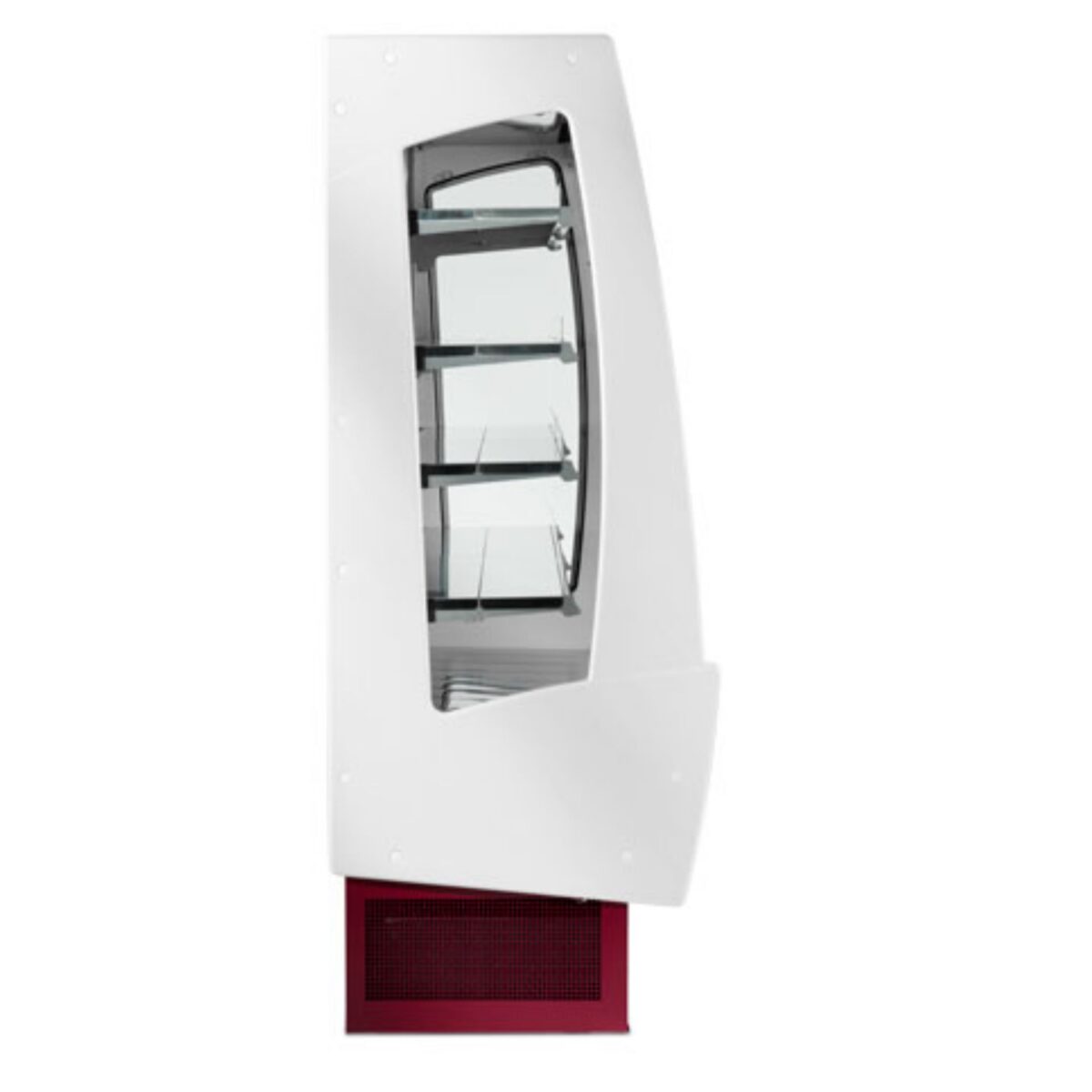 Espositore murale - Versione con spalle illuminate a LED - Con ripiano inclinabile - Lunghezza 2100 mm - immagine 2