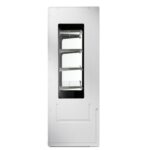 Espositore murale - Versione senza porte con ripiano inclinabile - Lunghezza 1100 mm - immagine 2