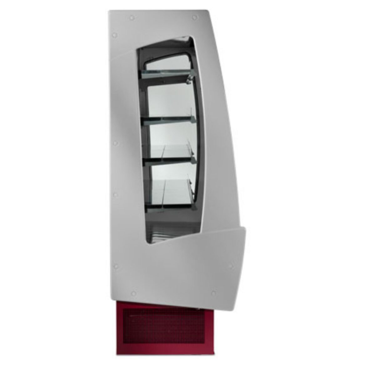 Espositore murale - Versione con spalle illuminate a LED - Con ripiano inclinabile - Lunghezza 800 mm - immagine 3