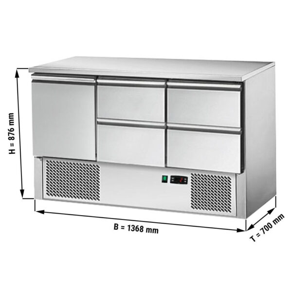 GGA Grande Distribuzione | attrezzature ristorazione-Saladette – +2 °C a +8 °C – 1 porta