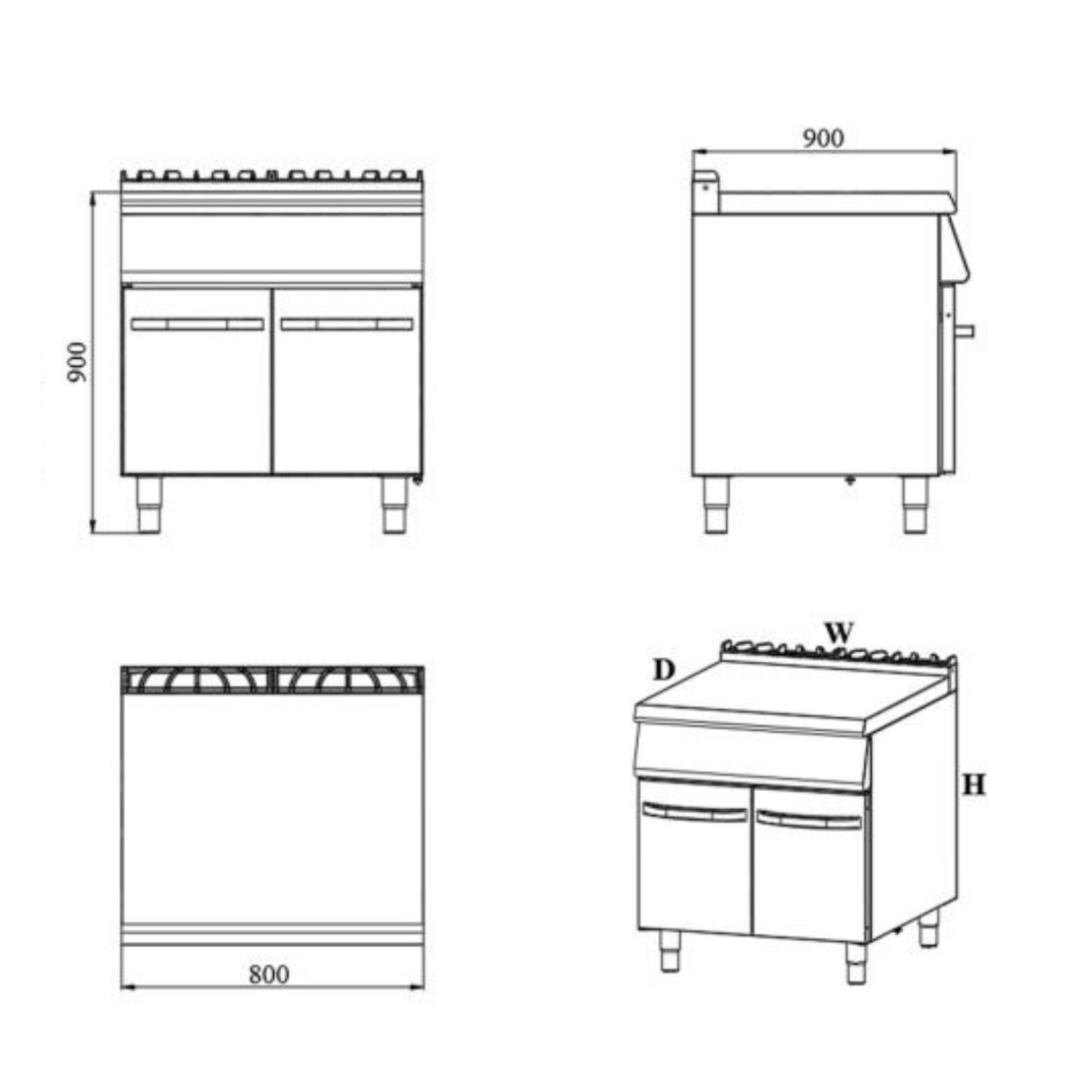 Elemento neutro 800x900x900mm - immagine 2