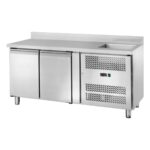 Banco refrigerato ventilato GN1/1 con lavello Temperatura -2 ÷ +8°C mm 1510x700x960h