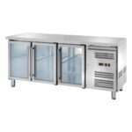 Banco refrigerato ventilato GN1/1 con porte a vetri Temperatura -2 ÷ +8°C mm 1795x700x850h - immagine 2
