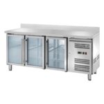 Banco refrigerato ventilato GN1/1 con porte a vetri e alzatina Temperatura -2 ÷ +8°C mm 1795x700x950h - immagine 2