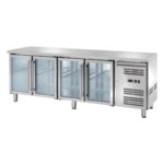Banco refrigerato ventilato GN1/1 con porte a vetri Temperatura -2 ÷ +8°C mm 2230x700x850h - immagine 2