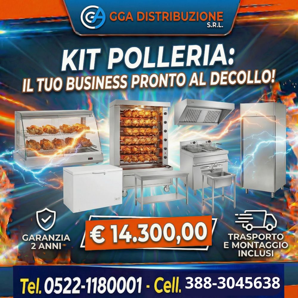 4 fuochi con forno (16) Kit Apertura Polleria - immagine 1