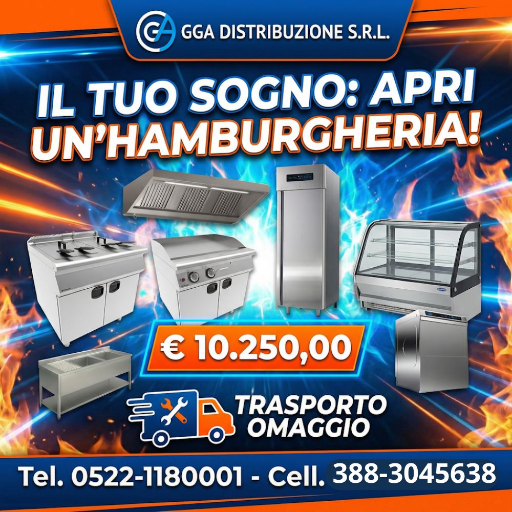 4 fuochi con forno (17) Kit Apertura Hamburgheria - immagine 1