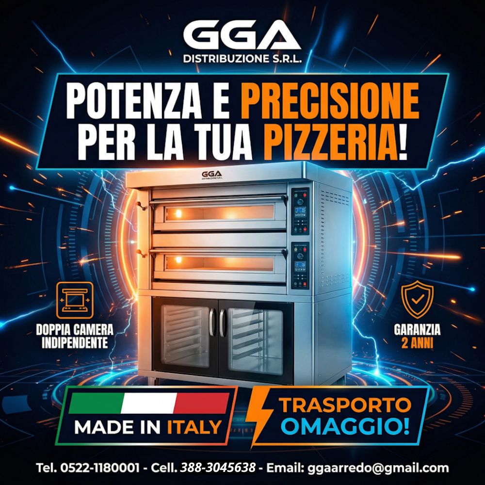 4 fuochi con forno (20) Forno Elettrico 6+6 L Incluso Cella di Lievitazione - Cappa Inox - Motore - Regolatore di Velocita' - immagine 1