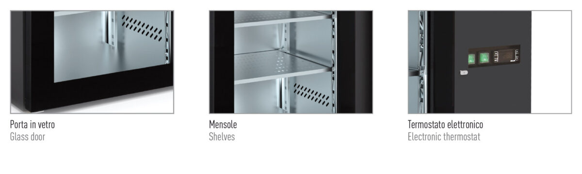 Frigo retro banco bar ventilato 0 °C / +10 °C - immagine 2