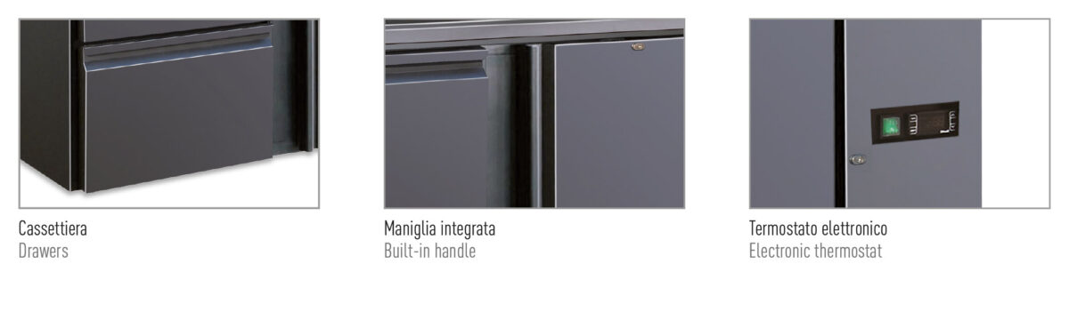 Frigo retro banco bar ventilato 0 °C / +10 °C - immagine 2