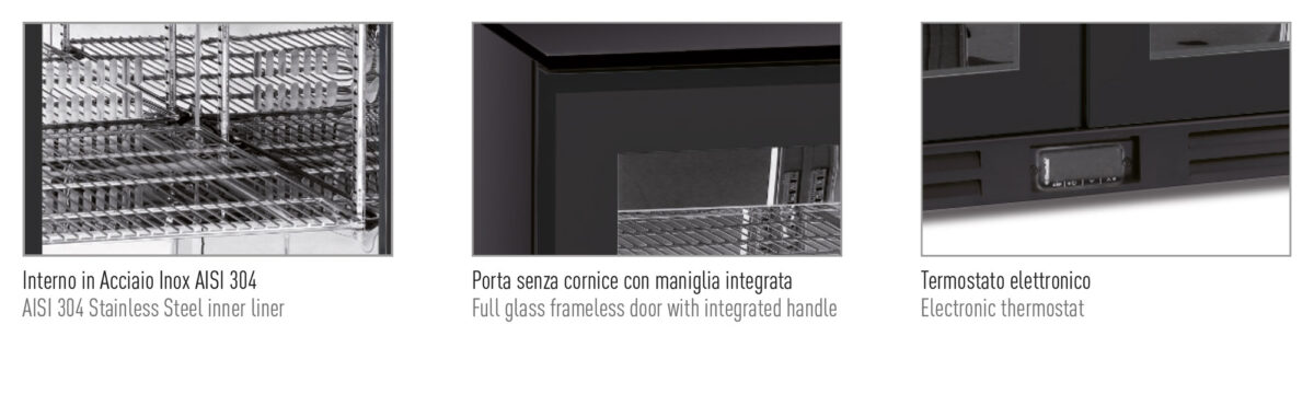 Frigo sotto banco statico con agitatore. Sub zero -2 °C / +10 °C - immagine 2