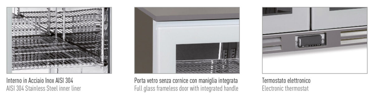 Frigo sotto banco statico con agitatore -2 °C / +10 °C - immagine 2