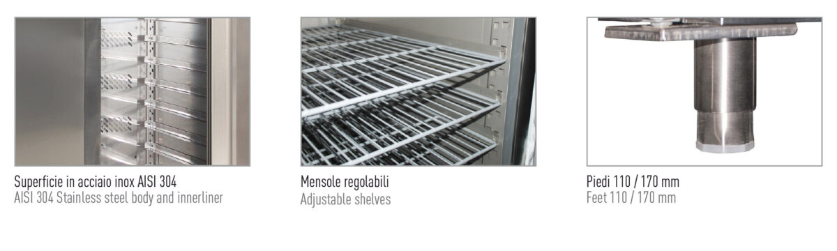 Armadio frigo pasticceria ventilato sbrinamento con resistenza elettrica +2 °C / +8 °C - immagine 2