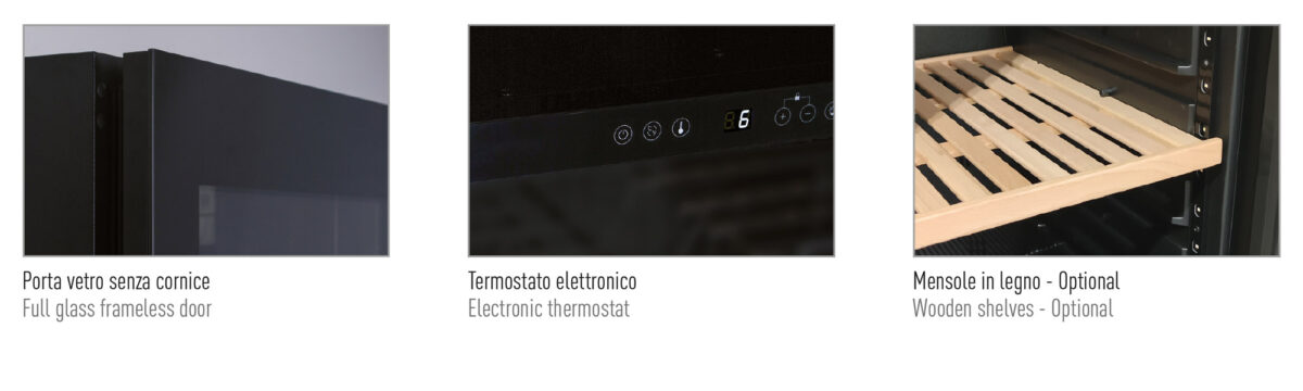 Frigo vini ventilato 0 °C / +10 °C - immagine 2