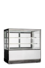 Banco pasticceria quattro lati vetro ventilato, porte scorrevoli +2 °C / +10 °C