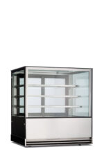 Banco pasticceria quattro lati vetro ventilato, porte scorrevoli +2 °C / +10 °C