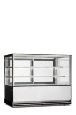 Banco pasticceria quattro lati vetro ventilato, porte scorrevoli +2 °C / +10 °C