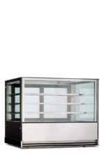Banco pasticceria quattro lati vetro ventilato, porte scorrevoli +2 °C / +10 °C
