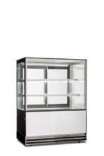 Banco pasticceria quattro lati vetro ventilato, porte scorrevoli +2 °C / +10 °C