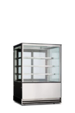 Banco pasticceria quattro lati vetro ventilato, porte scorrevoli +2 °C / +10 °C