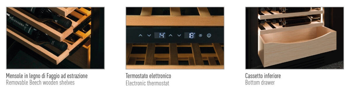 Frigo vini ventilato +2 °C / +20 °C - immagine 2