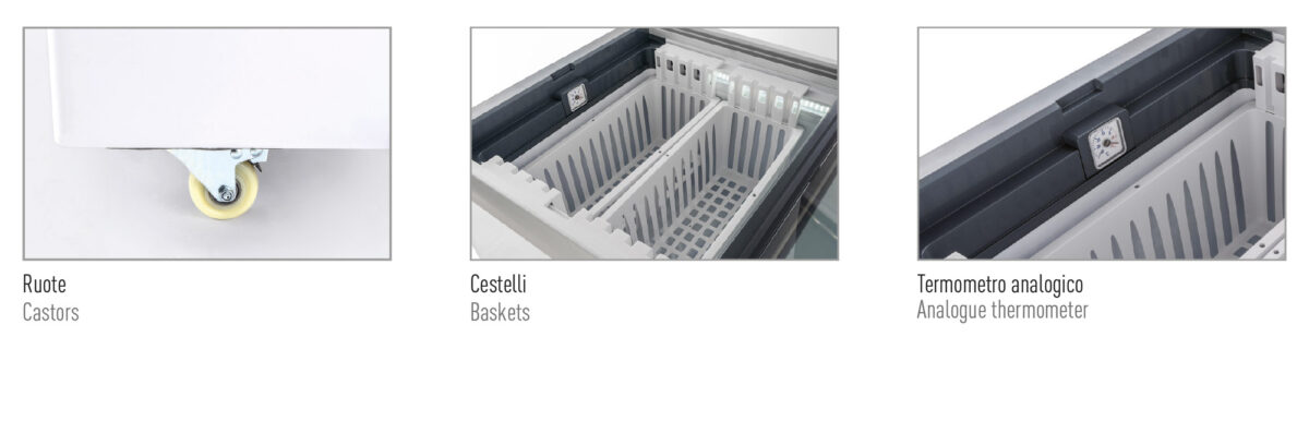 Frigo/Congelatore statico a pozzo vetro piatto scorrevole 0 °C / +10 °C | -18 °C / 0 °C - immagine 2