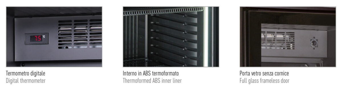 Frigo vetrina bibite statica con agitatore. 0 °C / +10 °C - immagine 2