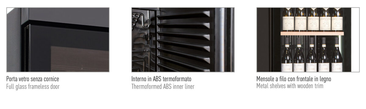 Frigo vini statico con ventola on/off +3 °C / +16 °C - immagine 2
