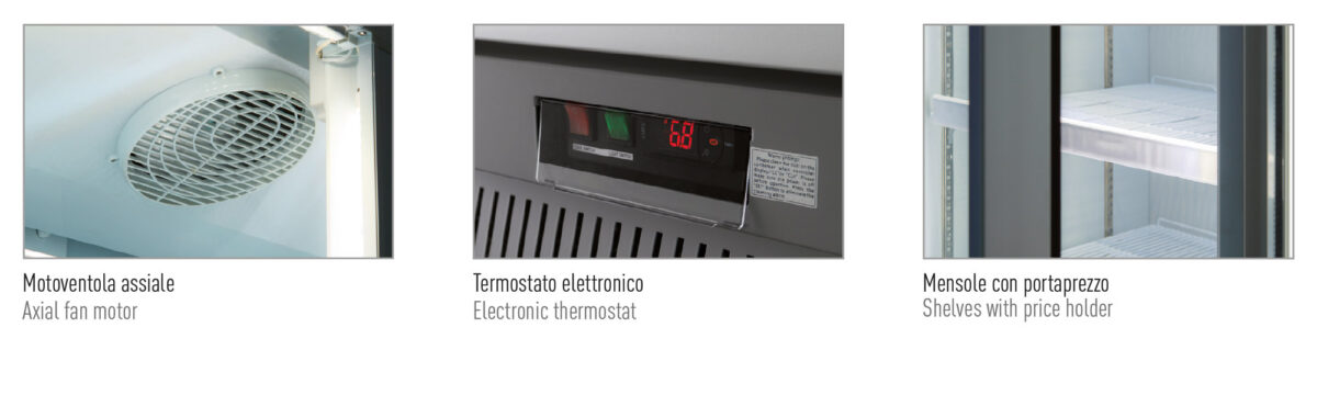 Armadio murale doppia porta ventilato. Temperatura normale +1 °C / +10 °C - immagine 2