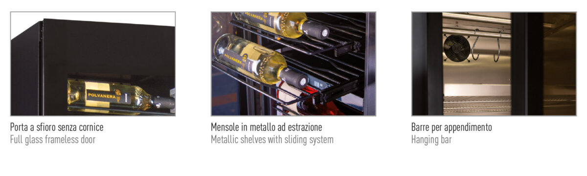 Frigo vini ventilato + Armadio per conservazione di salumi e formaggi +2 °C / +20 °C - immagine 2