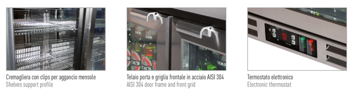Frigo sotto banco statico con agitatore 0 °C / +10 °C - immagine 2
