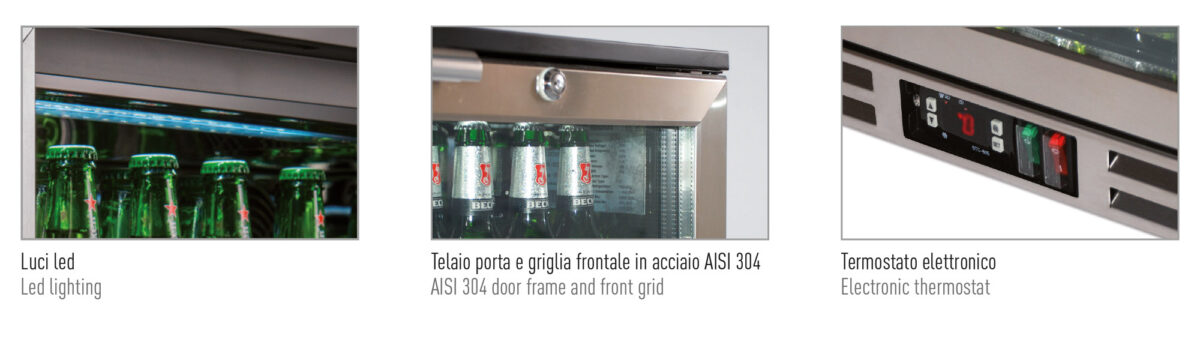 Frigo sotto banco statico con agitatore 0 °C / +10 °C - immagine 2