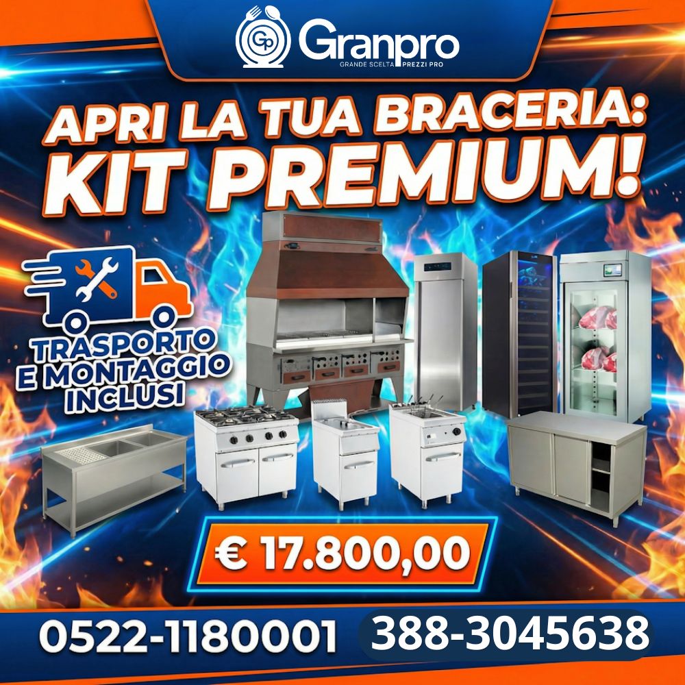 4 fuochi con forno (12) Kit Apertura Braceria - immagine 1