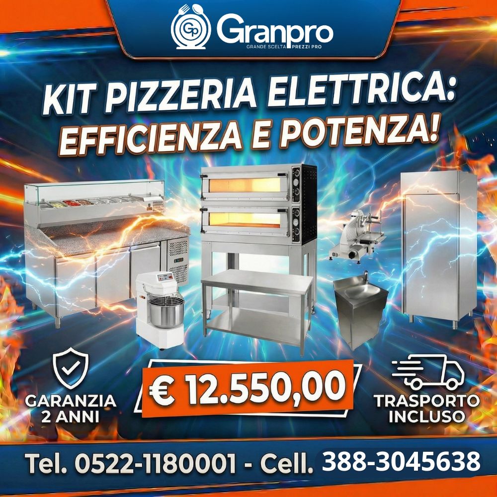 4 fuochi con forno (6) KIT PIZZERIA ELETTRICA TEL : 0522-1180001 CELL : 388-3045638 - immagine 1